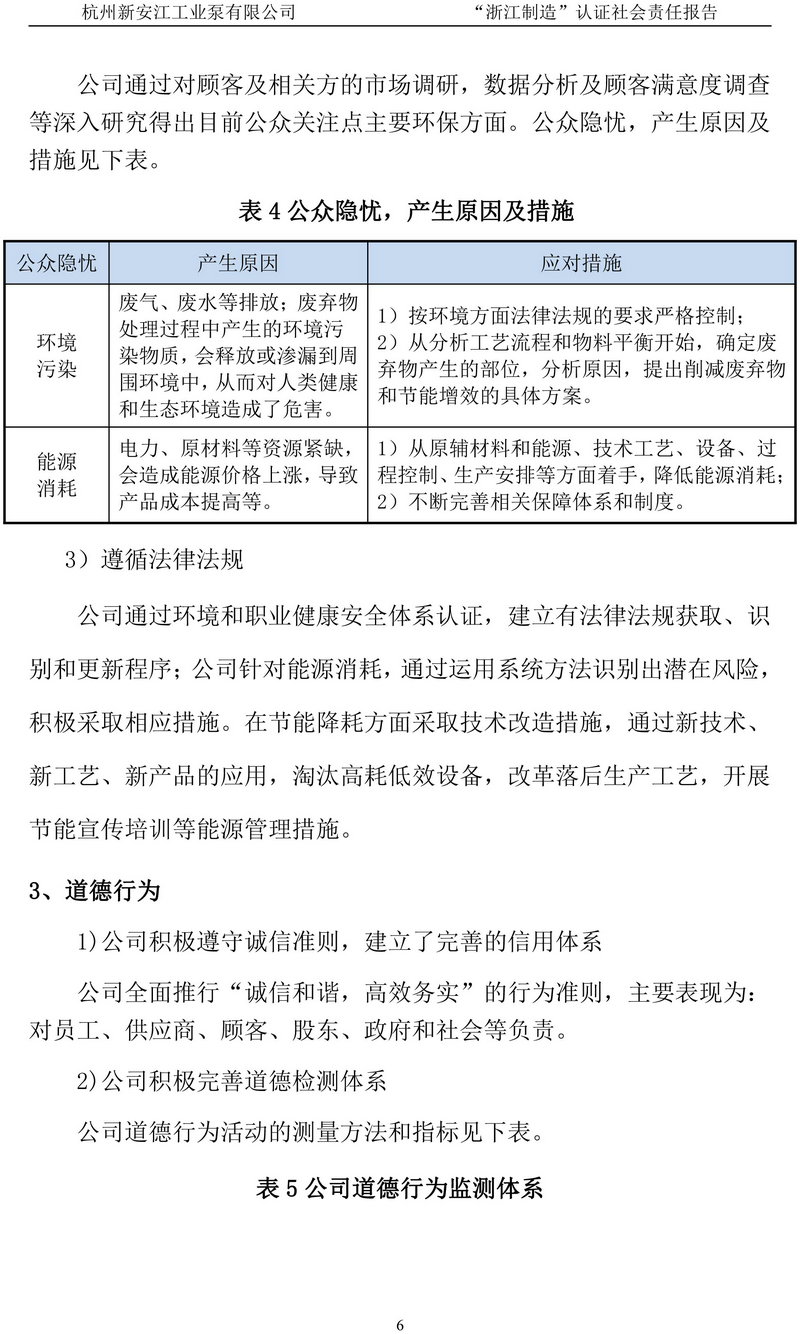 杭州新安江工業泵有限公司社會責任報告-7